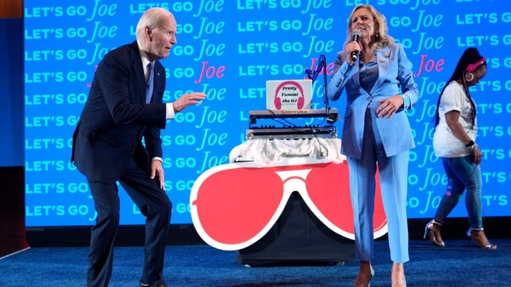 ‘Humiliation’ – Biden stands ‘frozen with his mouth agape’ as Jill Biden speaks for him