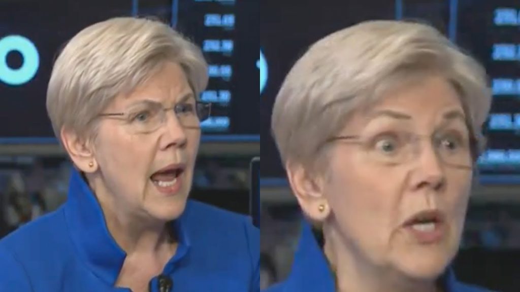 Elizabeth Warren Loses It When Anchor Starts Talking About Trump