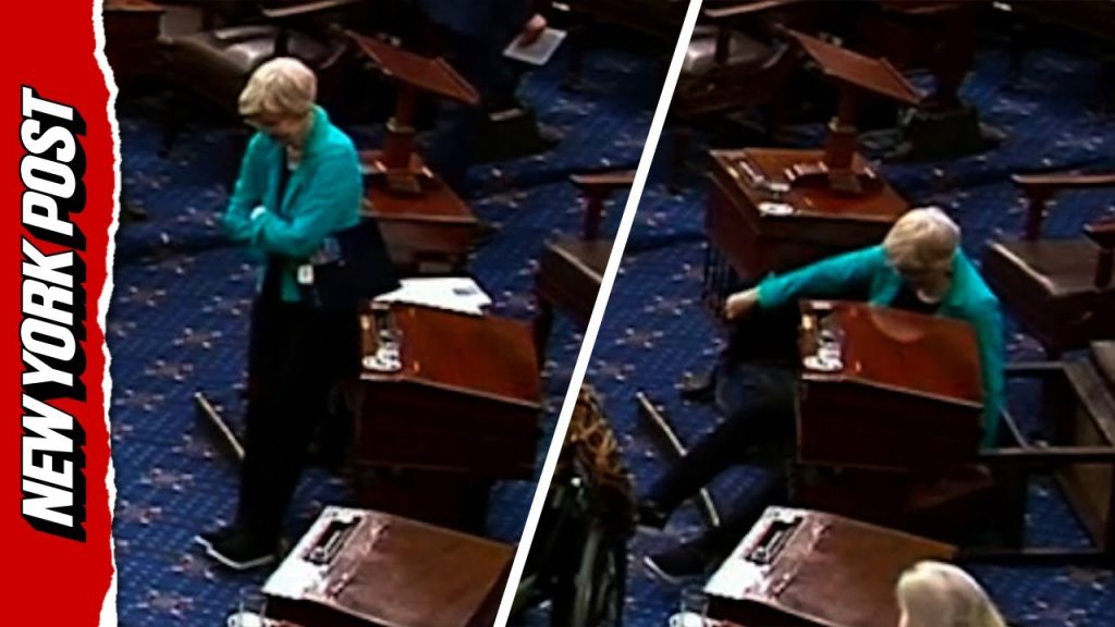 Watch: Senator Elizabeth Warren CRASHES to Senate floor