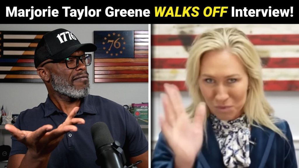 Marjorie Taylor Greene STORMS OFF Interview After THIS Question!